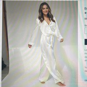White Satin Bridal Pajamas Six Stories Brand